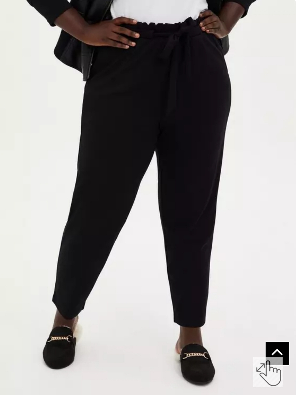 Torrid Slim Taper Studio Luxe Ponte High-Rise Tie-Front Pant